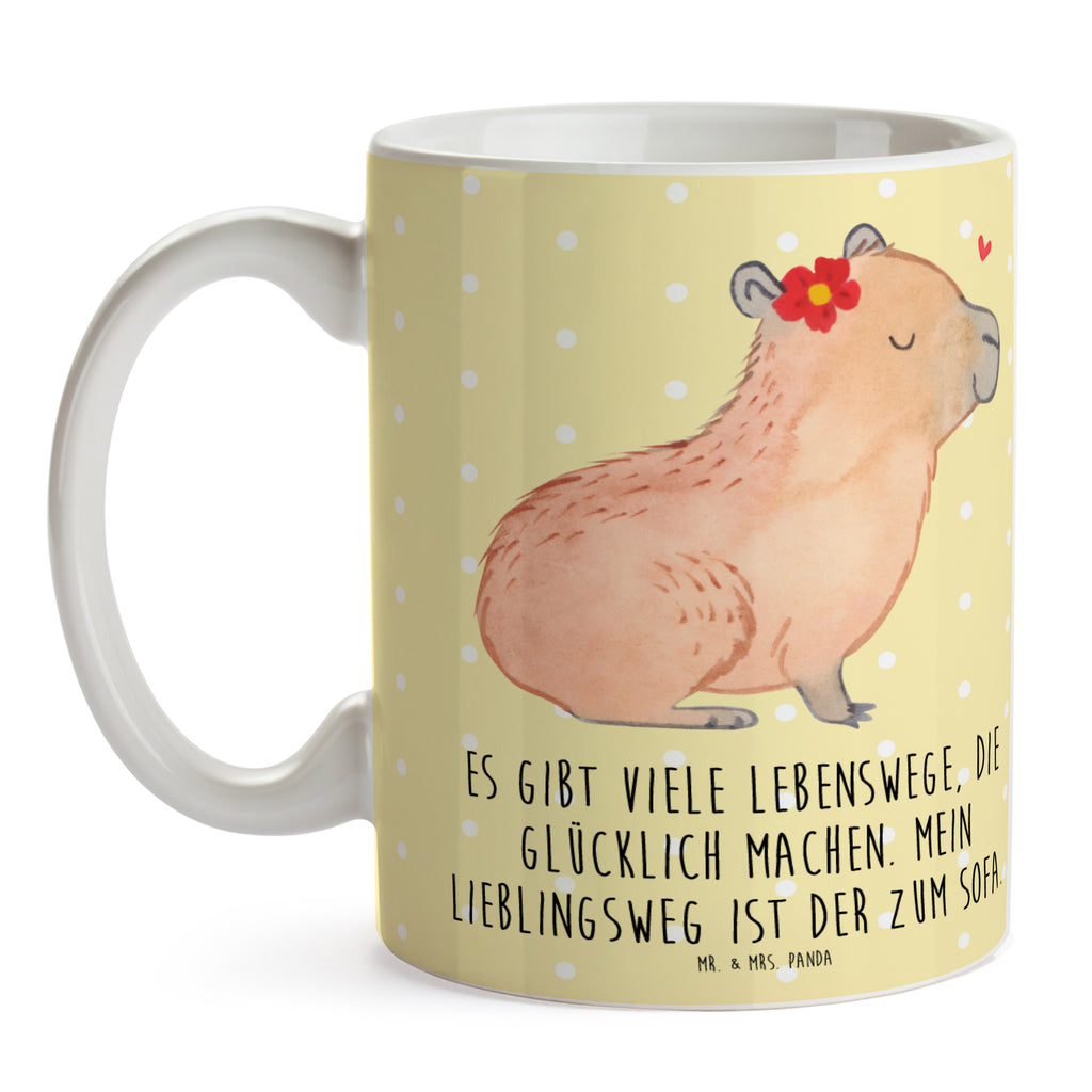 Tasse Capybara Blume Tasse, Kaffeetasse, Teetasse, Becher, Kaffeebecher, Teebecher, Keramiktasse, Porzellantasse, Büro Tasse, Geschenk Tasse, Tasse Sprüche, Tasse Motive, Tiermotive, Gute Laune, lustige Sprüche, Tiere, Capybara