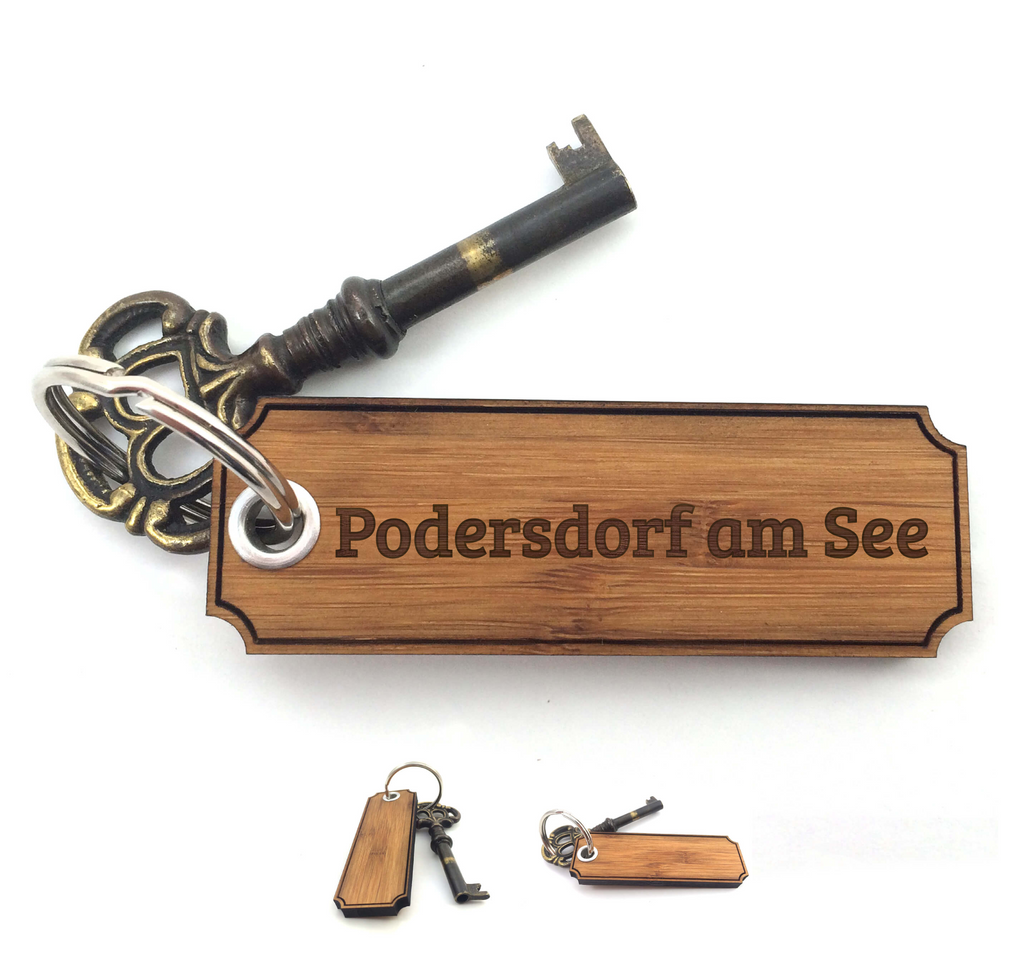 Schlüsselanhänger Classic Gravur Podersdorf am See Schlüsselanhänger, Anhänger, Taschenanhänger, Glücksbringer, Geschenke, Schenken, Gravur