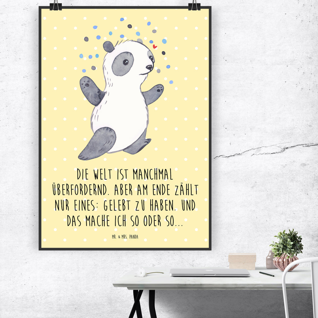 Poster Panda Bipolar Poster, Wandposter, Bild, Wanddeko, Küchenposter, Kinderposter, Wanddeko Bild, Raumdekoration, Wanddekoration, Handgemaltes Poster, Mr. & Mrs. Panda Poster, Designposter, Kunstdruck, Posterdruck, Panda, bipolar, Bipolare Störung