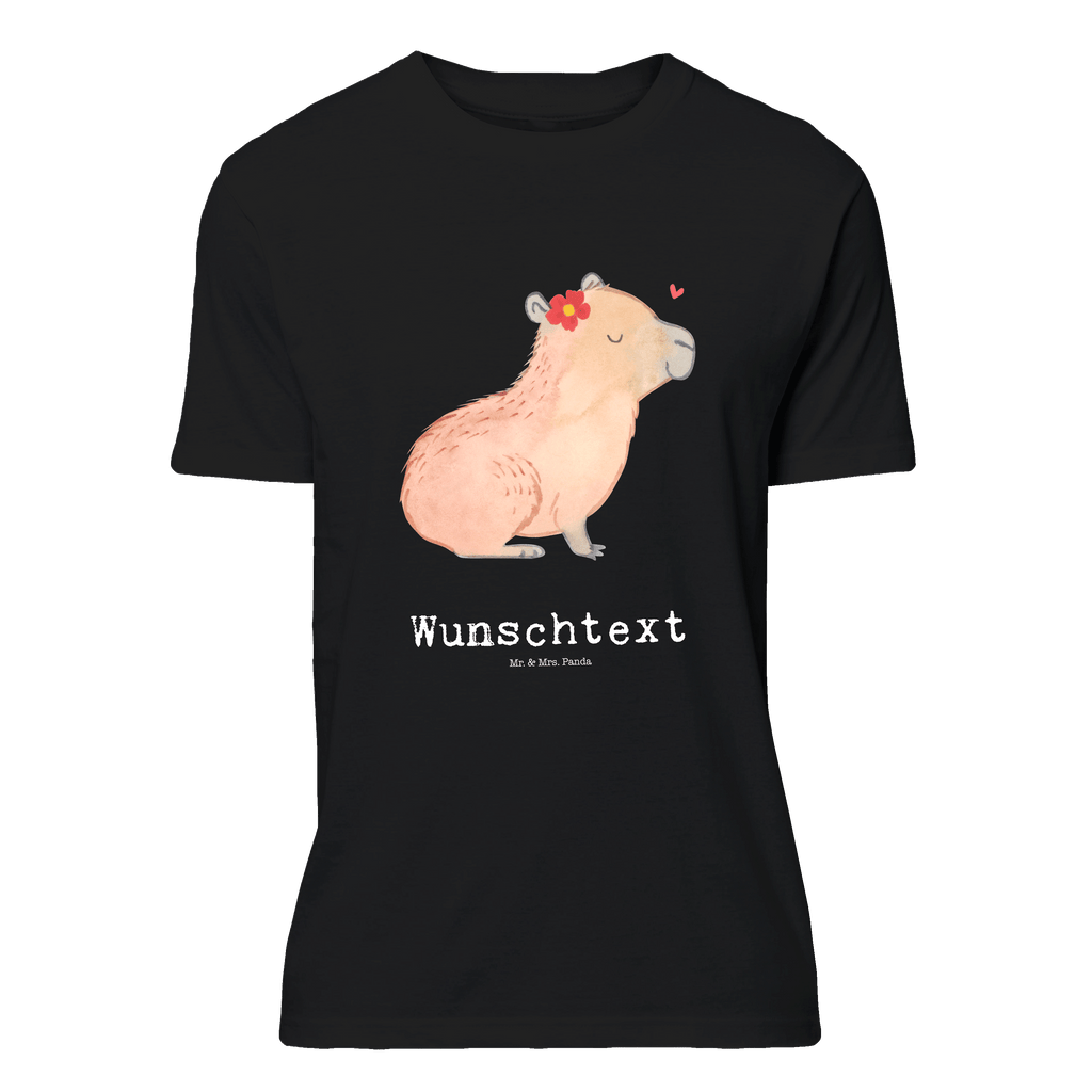 Personalisiertes T-Shirt Capybara Blume T-Shirt Personalisiert, T-Shirt mit Namen, T-Shirt mit Aufruck, Männer, Frauen, Tiermotive, Gute Laune, lustige Sprüche, Tiere, Capybara