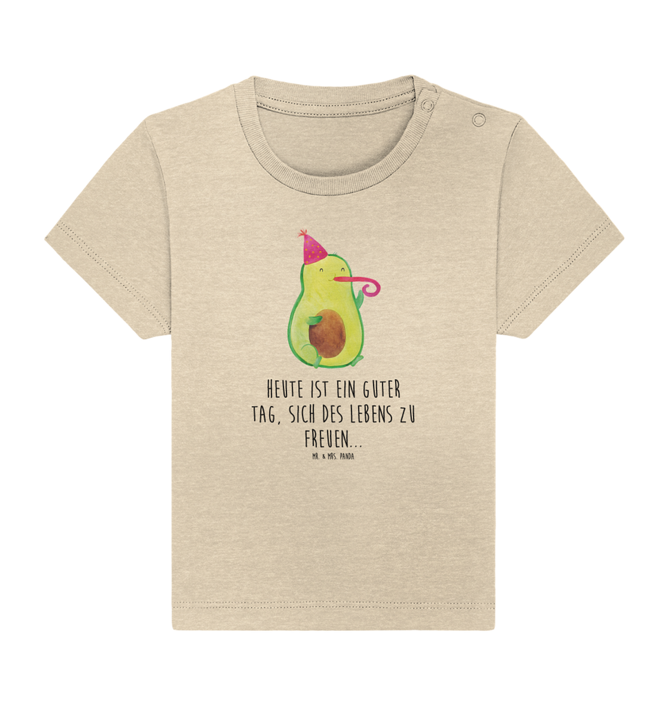 Organic Baby Shirt Avocado Feier Baby T-Shirt, Jungen Baby T-Shirt, Mädchen Baby T-Shirt, Shirt, Avocado, Veggie, Vegan, Gesund, Party, Feierlichkeit, Feier, Fete, Geburtstag, Gute Laune, Tröte