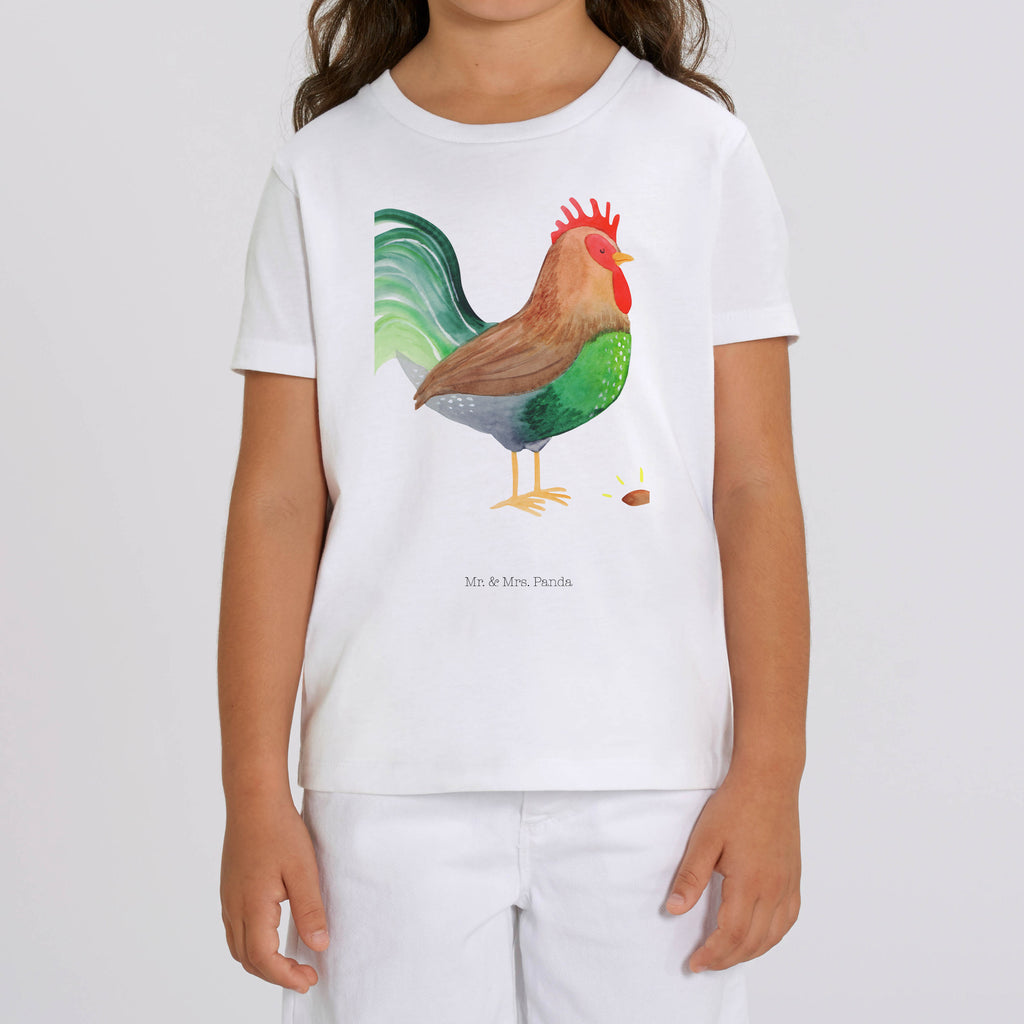 Organic Kinder T-Shirt Hahn mit Korn Kinder T-Shirt, Kinder T-Shirt Mädchen, Kinder T-Shirt Jungen, Bauernhof, Hoftiere, Landwirt, Landwirtin, Hahn, Korn, Henne, Eier, Natur