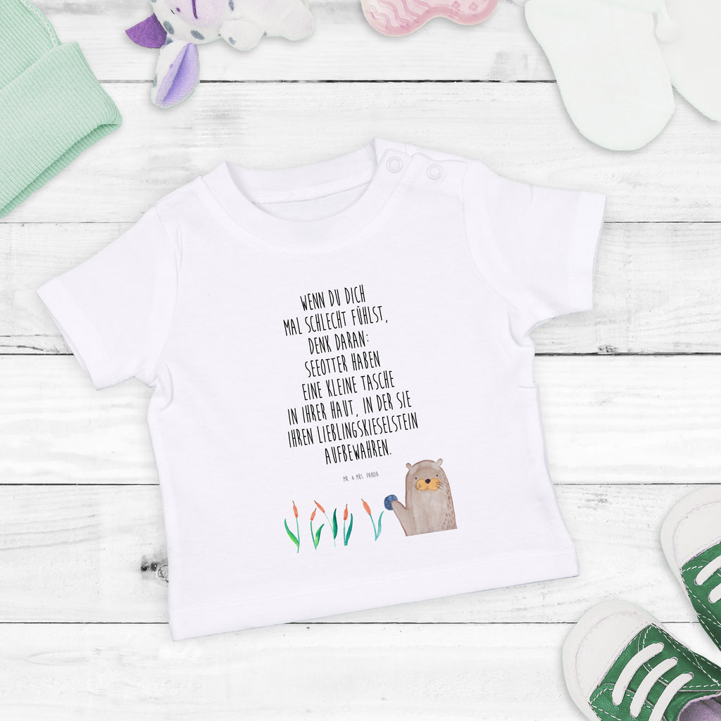 Organic Baby Shirt Otter Stein Baby T-Shirt, Jungen Baby T-Shirt, Mädchen Baby T-Shirt, Shirt, Otter, Fischotter, Seeotter, Otter Seeotter See Otter