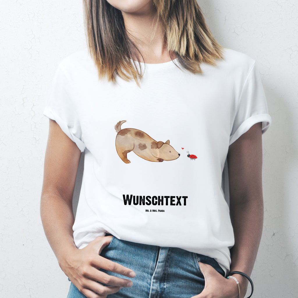 Personalisiertes T-Shirt Hund Marienkäfer T-Shirt Personalisiert, T-Shirt mit Namen, T-Shirt mit Aufruck, Männer, Frauen, Wunschtext, Bedrucken, Hund, Hundemotiv, Haustier, Hunderasse, Tierliebhaber, Hundebesitzer, Sprüche, Hunde, Hundespruch, Marienkäfer, Mischling, Mischlinghund