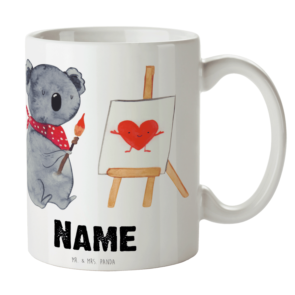 Personalisierte Tasse Koala Künstler Personalisierte Tasse, Namenstasse, Wunschname, Personalisiert, Tasse, Namen, Drucken, Tasse mit Namen, Koala, Koalabär, Liebe, Liebensbeweis, Liebesgeschenk, Gefühle, Künstler, zeichnen