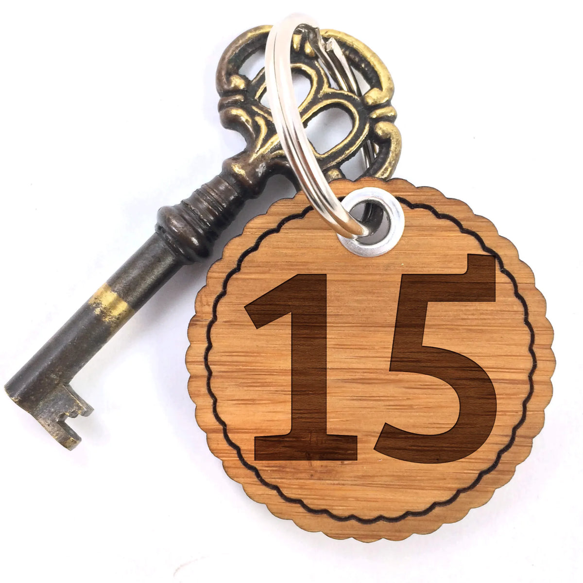Wavy key ring 15 lucky charm, keychain, pendant, key ring, bag pendant, Alphabet, room, numbers, hotel room, letters, hotel, characters