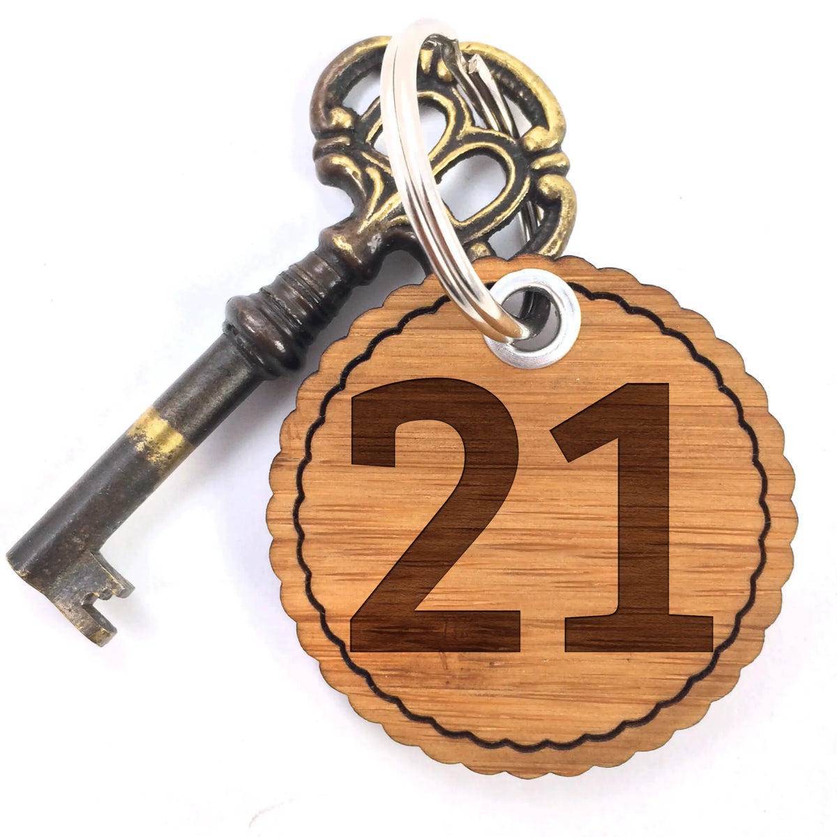 Wavy key ring 21 pendant, lucky charm, keychain, key ring, bag pendant, characters, letters, hotel room, numbers, room, hotel, Alphabet