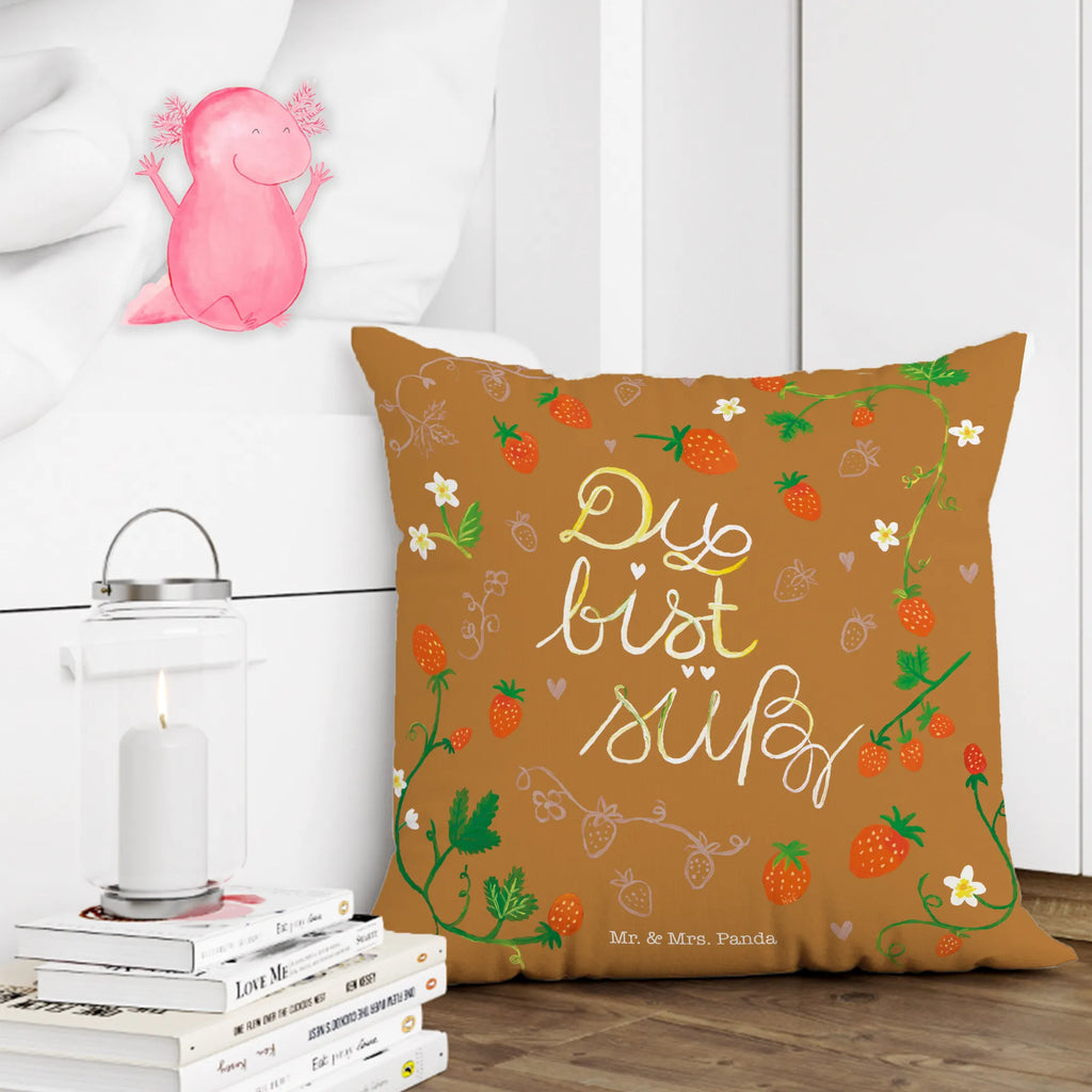 Cushion strawberries Sweet bed, cushion, pillows, settee, 40x40, pad, pillow case, couch, fluffy, 40 x 40, Pillow, sofa, soft, bedroom, Nature, joy of life, love, compliment, love saying, gift girlfriend, sweet, decoration, love quote, strawberry, gift partner, you are sweet, anniversary