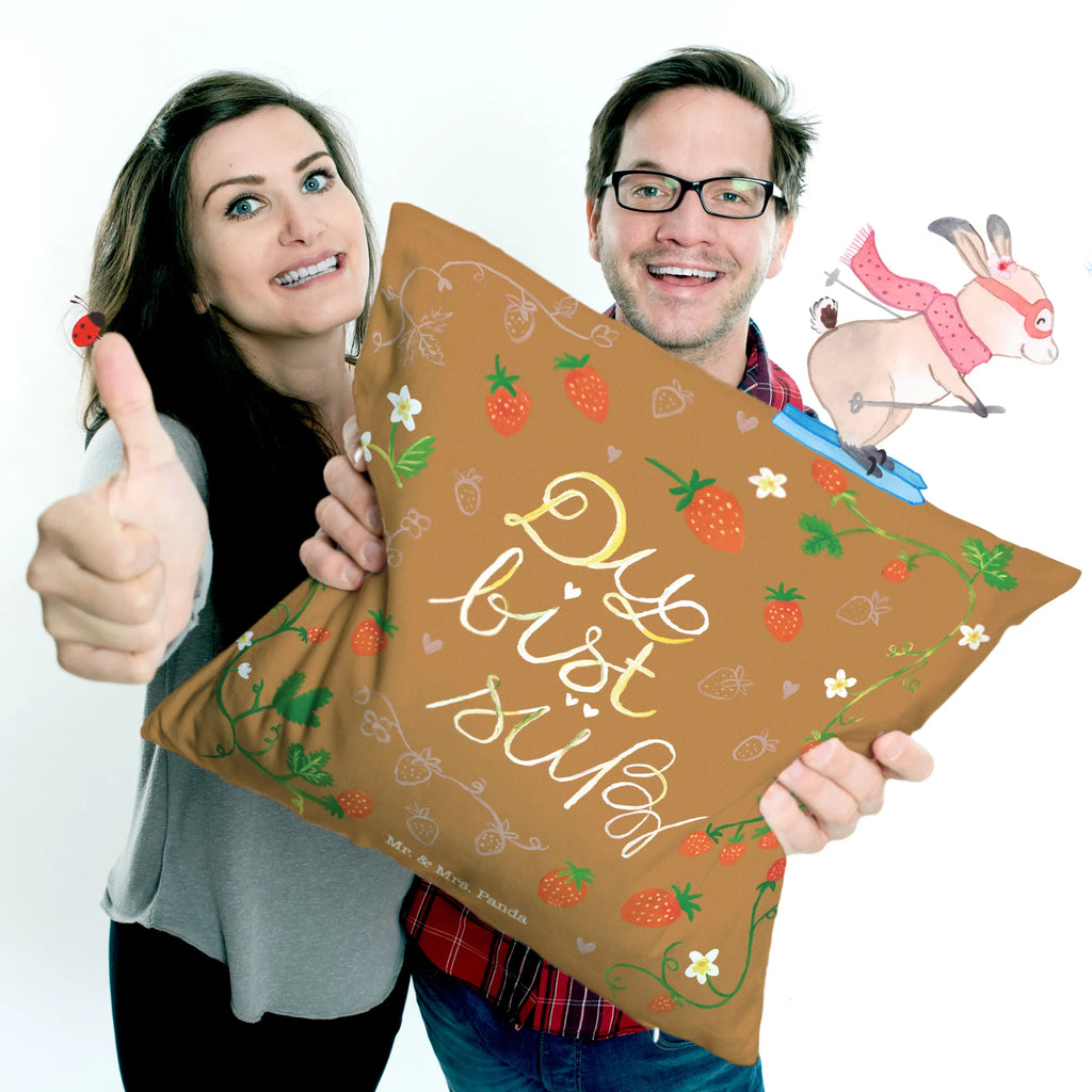 Cushion strawberries Sweet bed, cushion, pillows, settee, 40x40, pad, pillow case, couch, fluffy, 40 x 40, Pillow, sofa, soft, bedroom, Nature, joy of life, love, compliment, love saying, gift girlfriend, sweet, decoration, love quote, strawberry, gift partner, you are sweet, anniversary