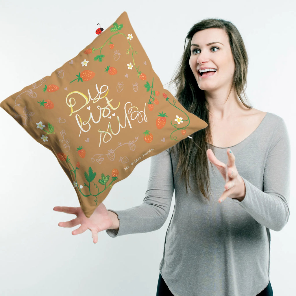 Cushion strawberries Sweet bed, cushion, pillows, settee, 40x40, pad, pillow case, couch, fluffy, 40 x 40, Pillow, sofa, soft, bedroom, Nature, joy of life, love, compliment, love saying, gift girlfriend, sweet, decoration, love quote, strawberry, gift partner, you are sweet, anniversary