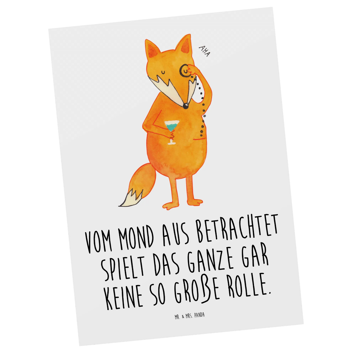 Postcard Fox lord animal lover, foxes, forest wildlife, clever as a fox, problem solving, motivation saying, words of consolation, lovesickness gift, saying funny