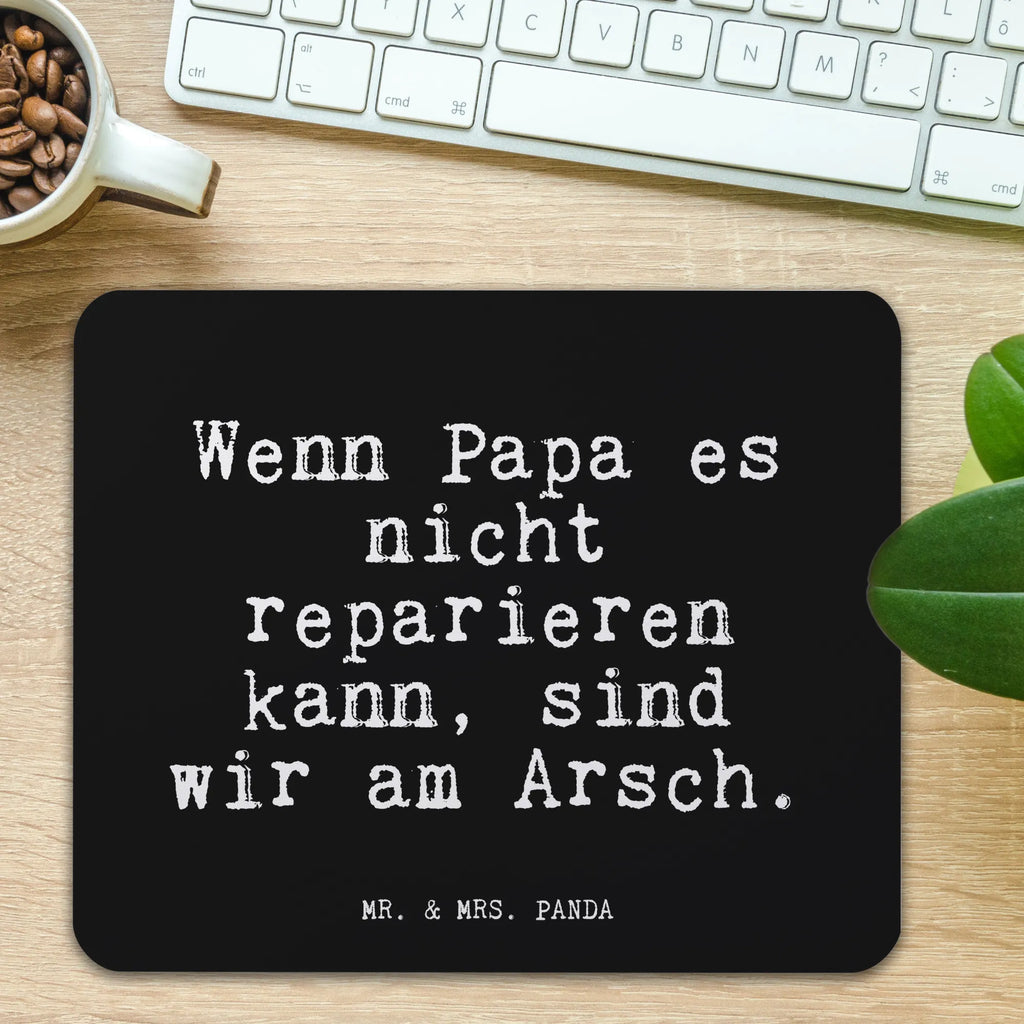 Mouse mat Wenn Papa es nicht... Print, saying, Mouse Pad, Study, Student, Work, mousepad, Office, Mouse, Gift, fun, PC, Pad, Motif, sayings, funny, wisdom, quotes, Glizzer Spell Proverbs Wisdom Quotes Funny Wisdom Words