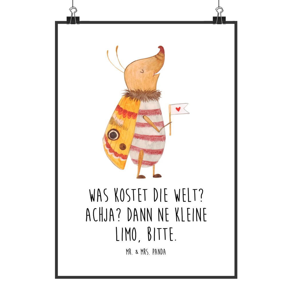 Poster Moth flag Küchenposter, Mr. & Mrs. Panda Poster, Handgemaltes Poster, Kinderposter, Wanddeko, Kunstdruck, Bild, Raumdekoration, Wandposter, Posterdruck, Designposter, Poster, Wanddeko Bild, Wanddekoration, Tiermotive, Gute Laune, lustige Sprüche, Tiere, Spruch lustig, Käfer, Was kostet die Welt, Küche Deko, niedlich, Nachtfalter, Spruch witzig, süß