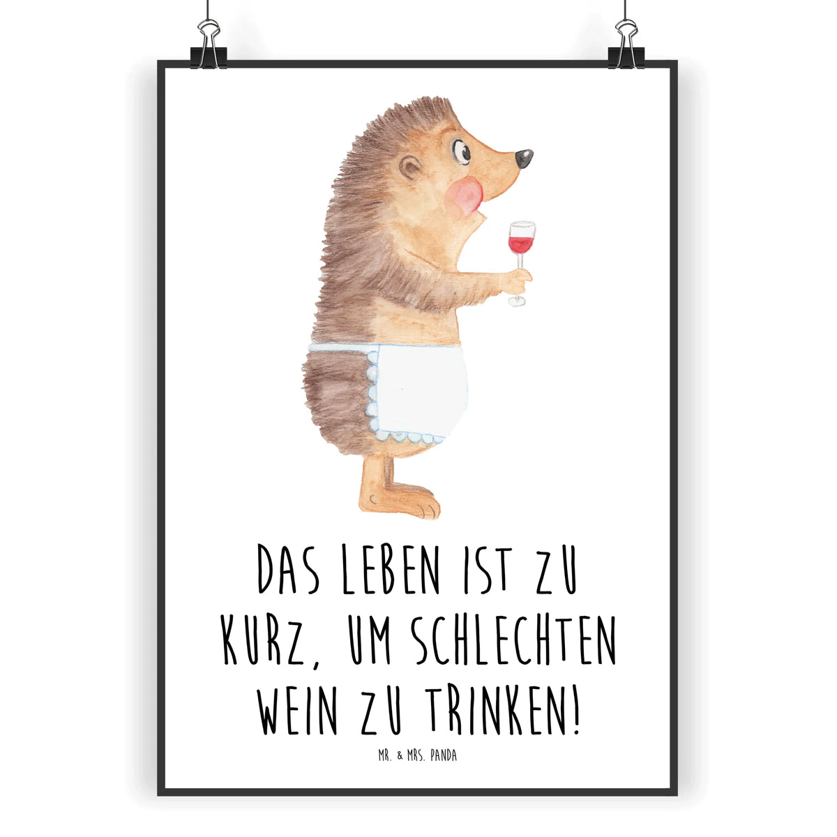 Poster Igel Wein
