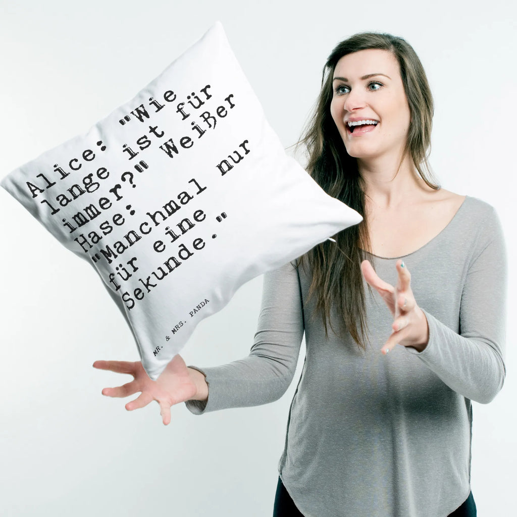40x40 Kissen Sprüche und Zitate Alice: "Wie lange ist für immer?" Weißer Hase: "Manchmal nur für eine Sekunde." Sofakissen, sitzkissen, Kissenhülle, Motivkissen, Kopfkissen 40x40, sofakissen, Kissen, Dekokissen, Dekokissen 40x40, Sofakissen 40x40, Dekokissen Sofa, Kissenbezug 40x40, Kopfkissen, Kissenbezüge, Kissen 40x40 Waschbar, Kissen 40x40, Couchkissen, Kissenhülle 40x40, Zierkissen, Spruch, Sprüche, lustige Sprüche, Weisheiten, Zitate, Spruch Geschenke, Spruch Sprüche Weisheiten Zitate Lustig Weisheit Worte