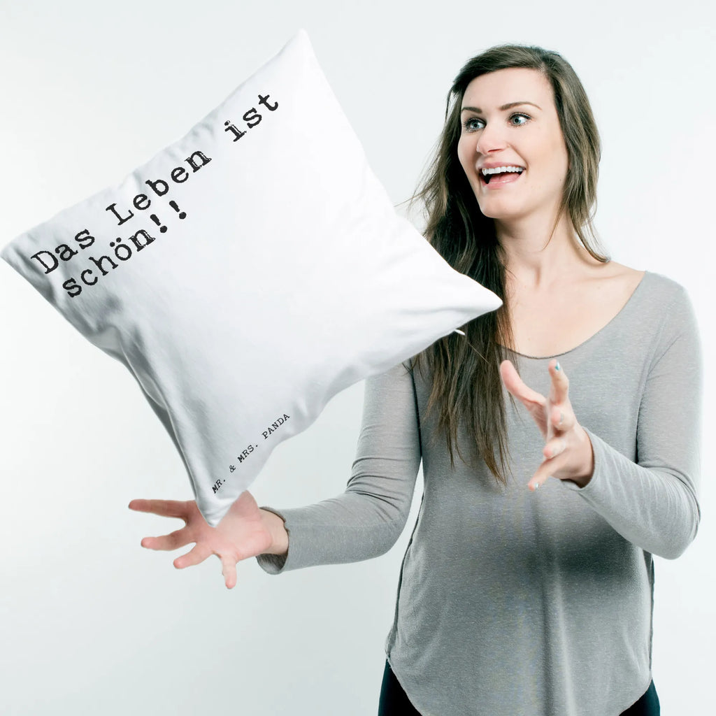 40x40 poduszka Das Leben ist schön!!... Przysłowie, przysłowia, zabawne przysłowia, mądrości, cytaty, prezenty z przysłowiami