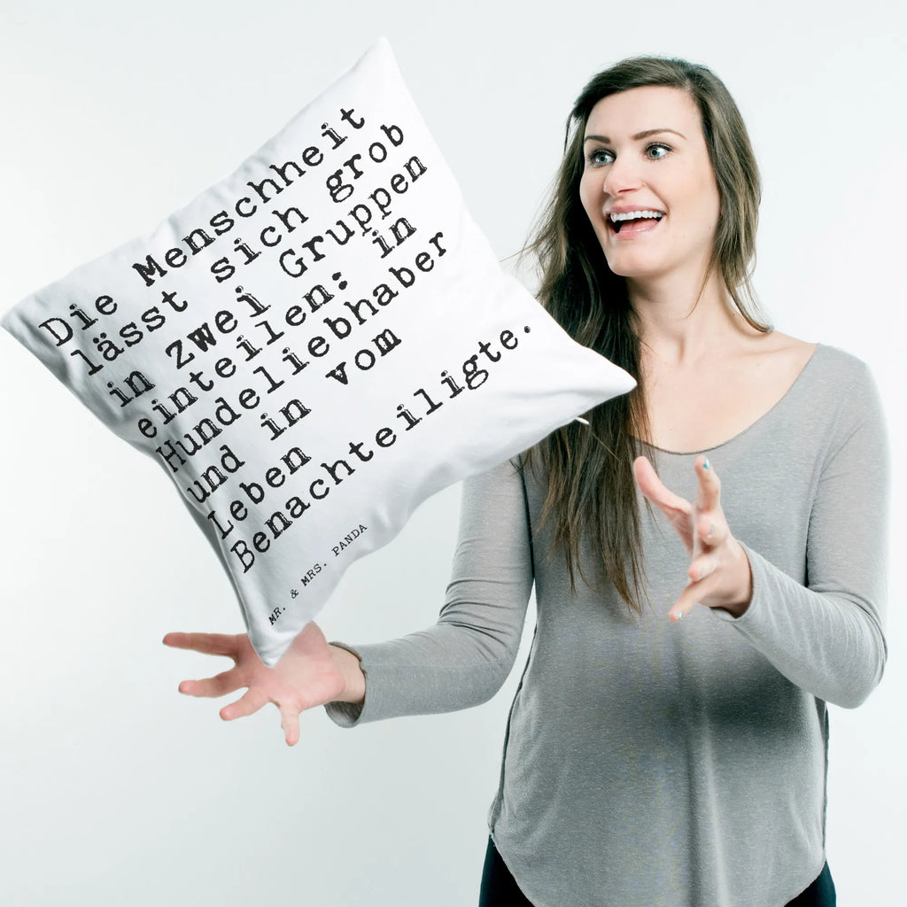 Cushion Die Menschheit lässt sich... 40 x 40, pad, soft, pillows, couch, 40x40, bed, fluffy, Pillow, cushion, pillow case, bedroom, sofa, settee, saying, sayings, funny, wisdom, quotes, Sayings Proverbs Wisdom Quotes Funny Wisdom Words