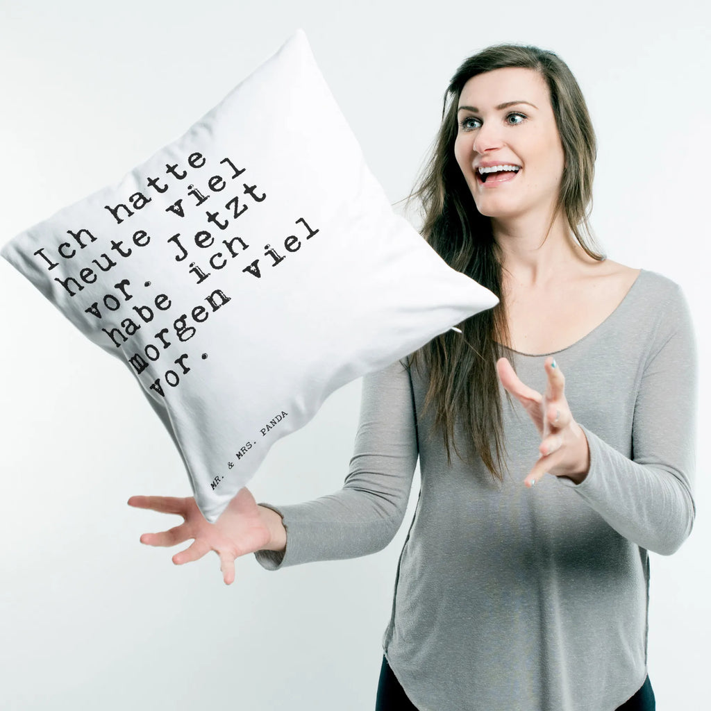 Cushion Ich hatte heute viel... soft, pillows, bedroom, pillow case, sofa, cushion, settee, 40x40, couch, bed, 40 x 40, Pillow, pad, fluffy, saying, sayings, funny, wisdom, quotes, Sayings Proverbs Wisdom Quotes Funny Wisdom Words