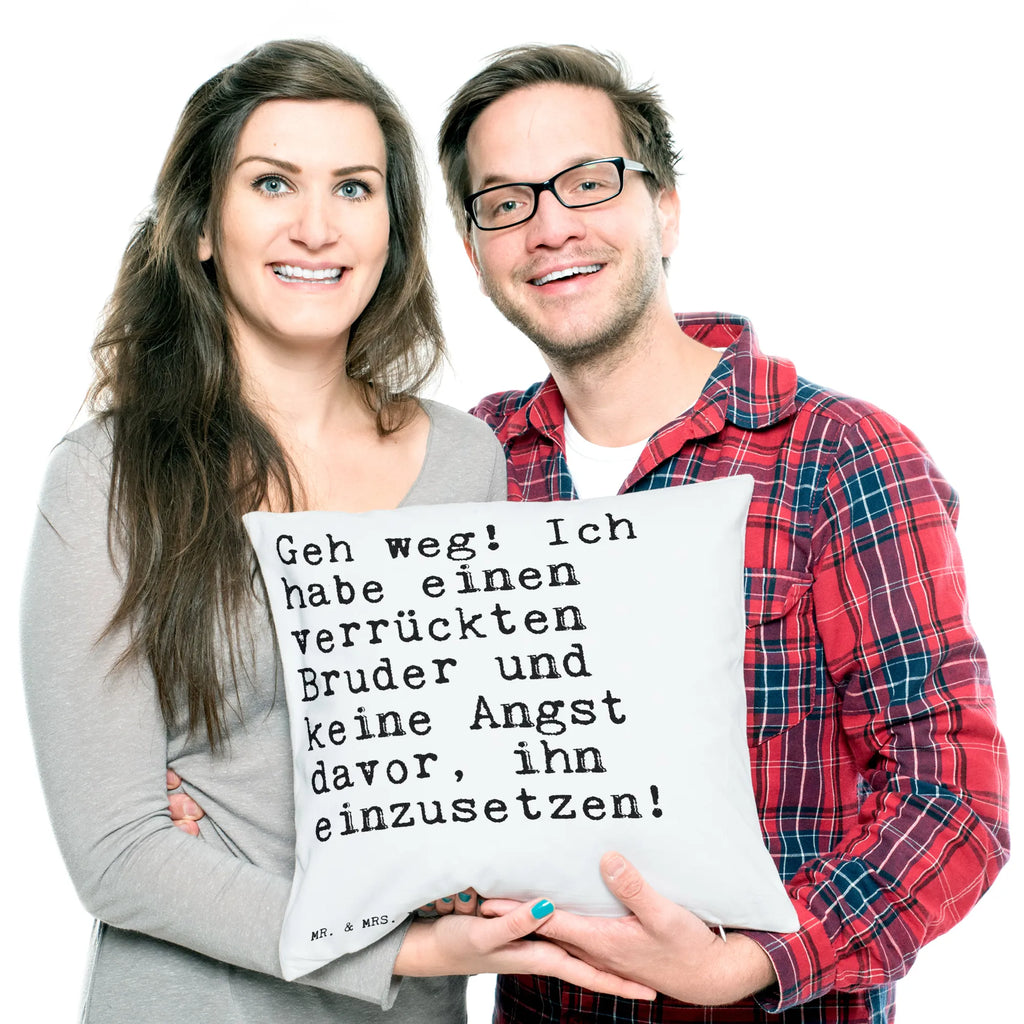 40x40 poduszka Geh weg! Ich habe... Przysłowie, przysłowia, zabawne przysłowia, mądrości, cytaty, prezenty z przysłowiami