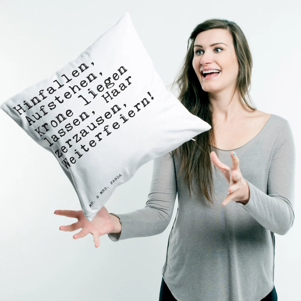 Cushion Hinfallen, Aufstehen, Krone liegen... bed, 40 x 40, bedroom, pillow case, Pillow, soft, settee, pad, couch, cushion, fluffy, sofa, pillows, 40x40, saying, sayings, funny, wisdom, quotes, Sayings Proverbs Wisdom Quotes Funny Wisdom Words