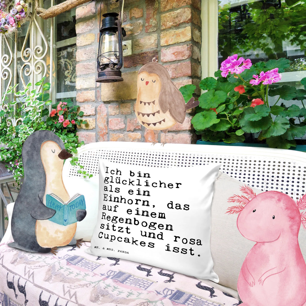 40x40 poduszka Ich bin glücklicher als... Przysłowie, przysłowia, zabawne przysłowia, mądrości, cytaty, prezenty z przysłowiami