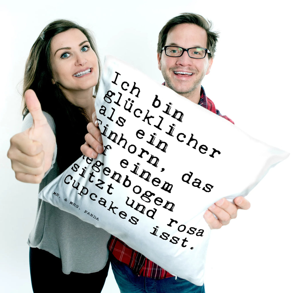 40x40 poduszka Ich bin glücklicher als... Przysłowie, przysłowia, zabawne przysłowia, mądrości, cytaty, prezenty z przysłowiami