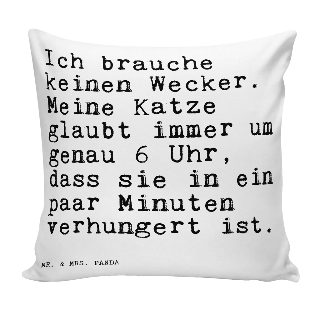 Cushion Ich brauche keinen Wecker.... pad, bed, Pillow, 40 x 40, fluffy, soft, couch, 40x40, bedroom, settee, pillows, sofa, cushion, pillow case, saying, sayings, funny, wisdom, quotes, Sayings Proverbs Wisdom Quotes Funny Wisdom Words