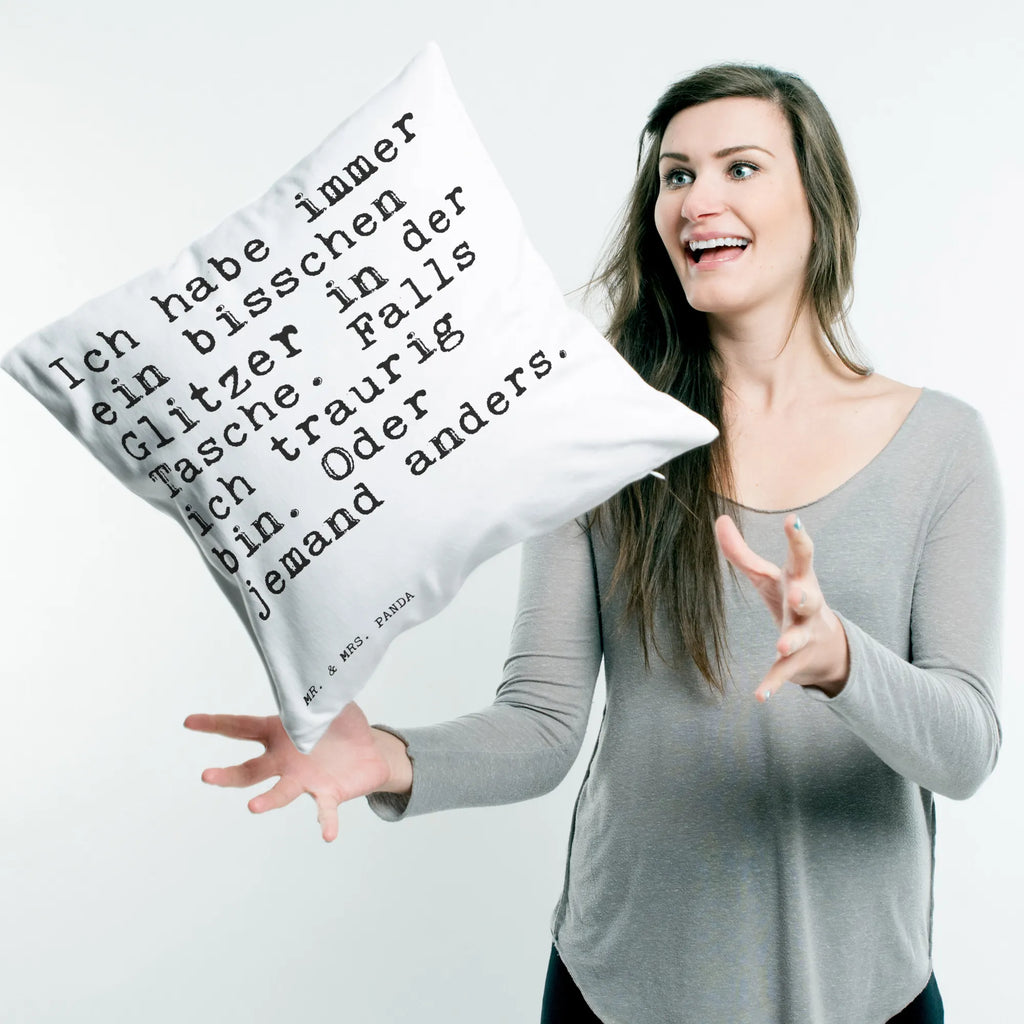 40x40 poduszka Ich habe immer ein... Przysłowie, przysłowia, zabawne przysłowia, mądrości, cytaty, prezenty z przysłowiami