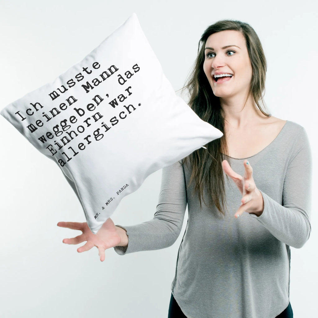 40x40 poduszka Ich musste meinen Mann... Przysłowie, przysłowia, zabawne przysłowia, mądrości, cytaty, prezenty z przysłowiami