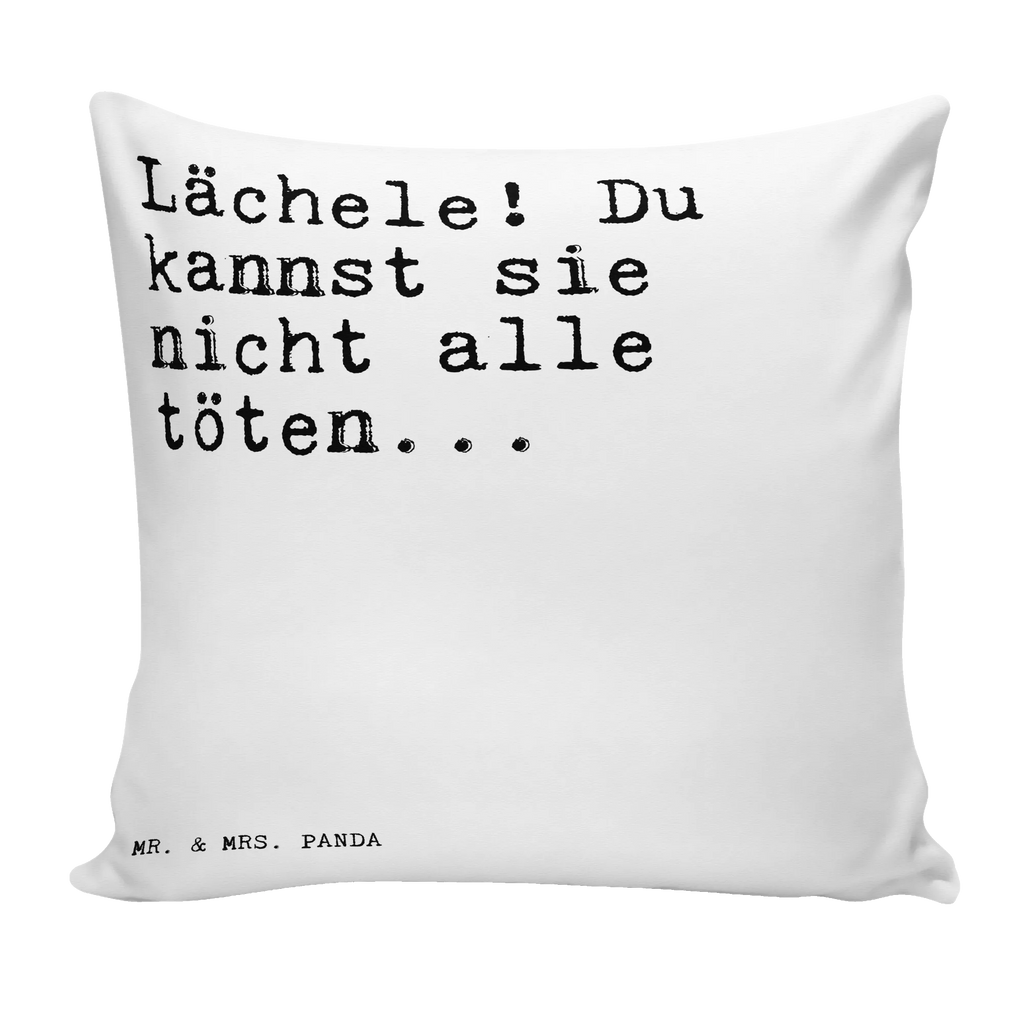 Cushion Lächele! Du kannst sie... Pillow, bed, sofa, pillows, couch, fluffy, bedroom, settee, pad, soft, 40 x 40, pillow case, cushion, 40x40, saying, sayings, funny, wisdom, quotes, Sayings Proverbs Wisdom Quotes Funny Wisdom Words