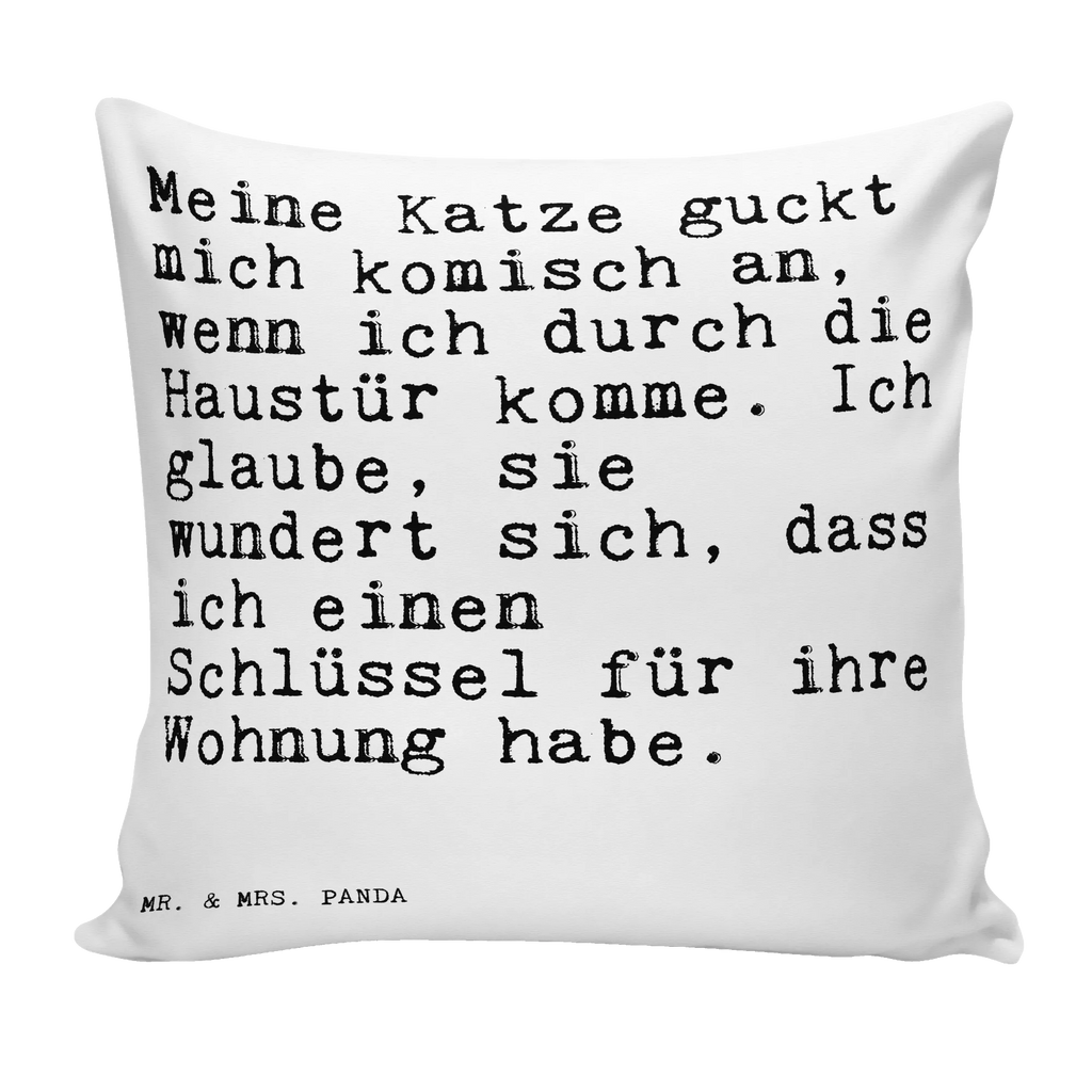 40x40 poduszka Meine Katze guckt mich... Przysłowie, przysłowia, zabawne przysłowia, mądrości, cytaty, prezenty z przysłowiami