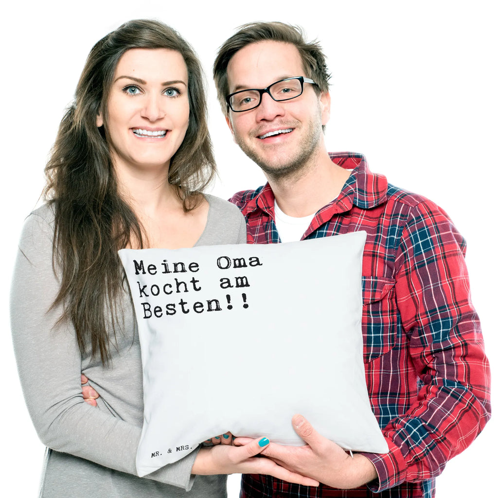 Cushion Meine Oma kocht am... settee, cushion, pad, bed, 40x40, pillows, couch, fluffy, pillow case, bedroom, soft, 40 x 40, Pillow, sofa, saying, sayings, funny, wisdom, quotes, Sayings Proverbs Wisdom Quotes Funny Wisdom Words