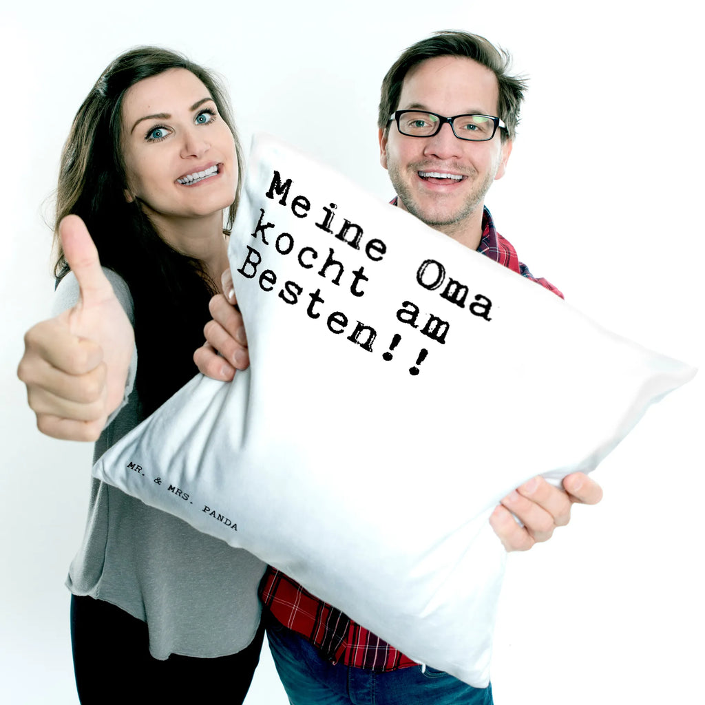 Cushion Meine Oma kocht am... settee, cushion, pad, bed, 40x40, pillows, couch, fluffy, pillow case, bedroom, soft, 40 x 40, Pillow, sofa, saying, sayings, funny, wisdom, quotes, Sayings Proverbs Wisdom Quotes Funny Wisdom Words