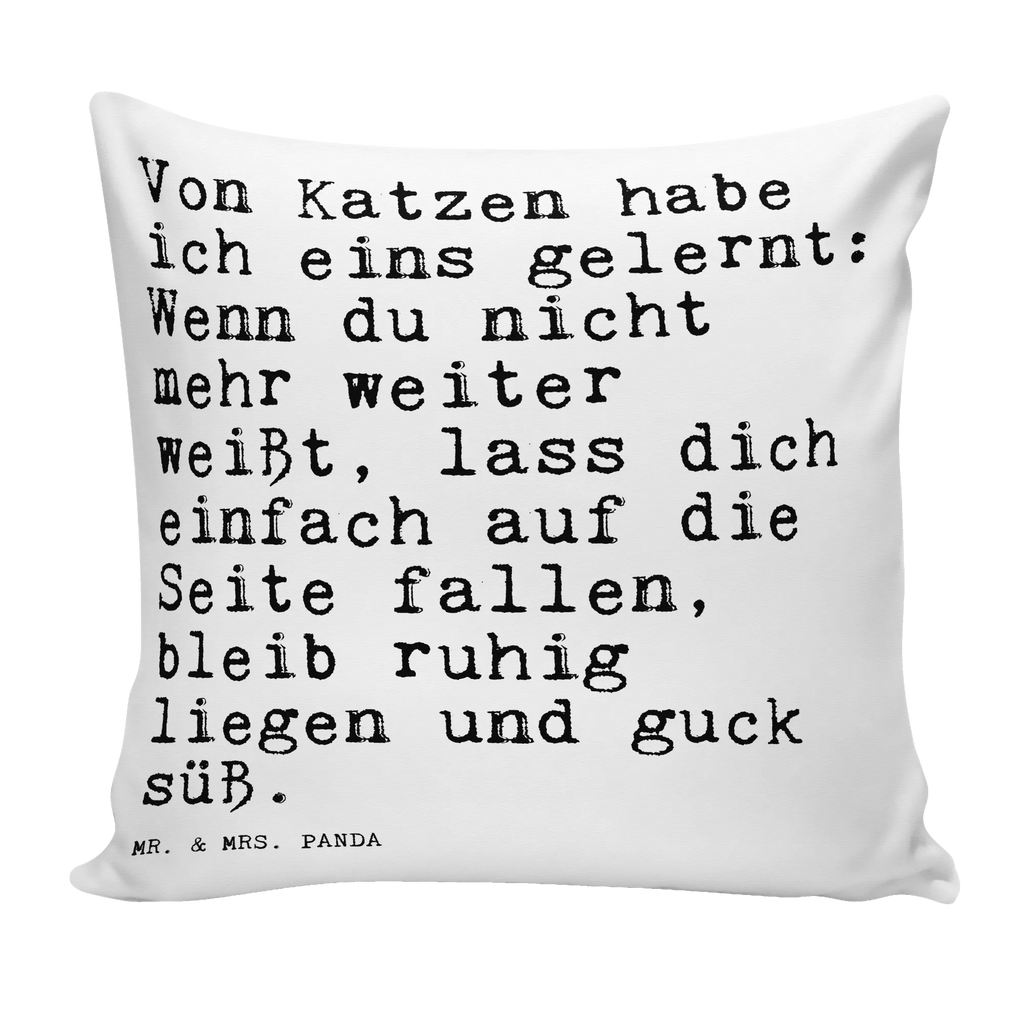 40x40 poduszka Von Katzen habe ich... Przysłowie, przysłowia, zabawne przysłowia, mądrości, cytaty, prezenty z przysłowiami