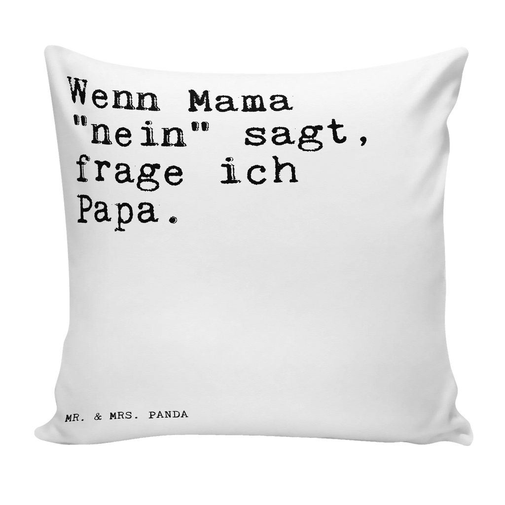 40x40 poduszka Wenn Mama "nein" sagt,... Przysłowie, przysłowia, zabawne przysłowia, mądrości, cytaty, prezenty z przysłowiami