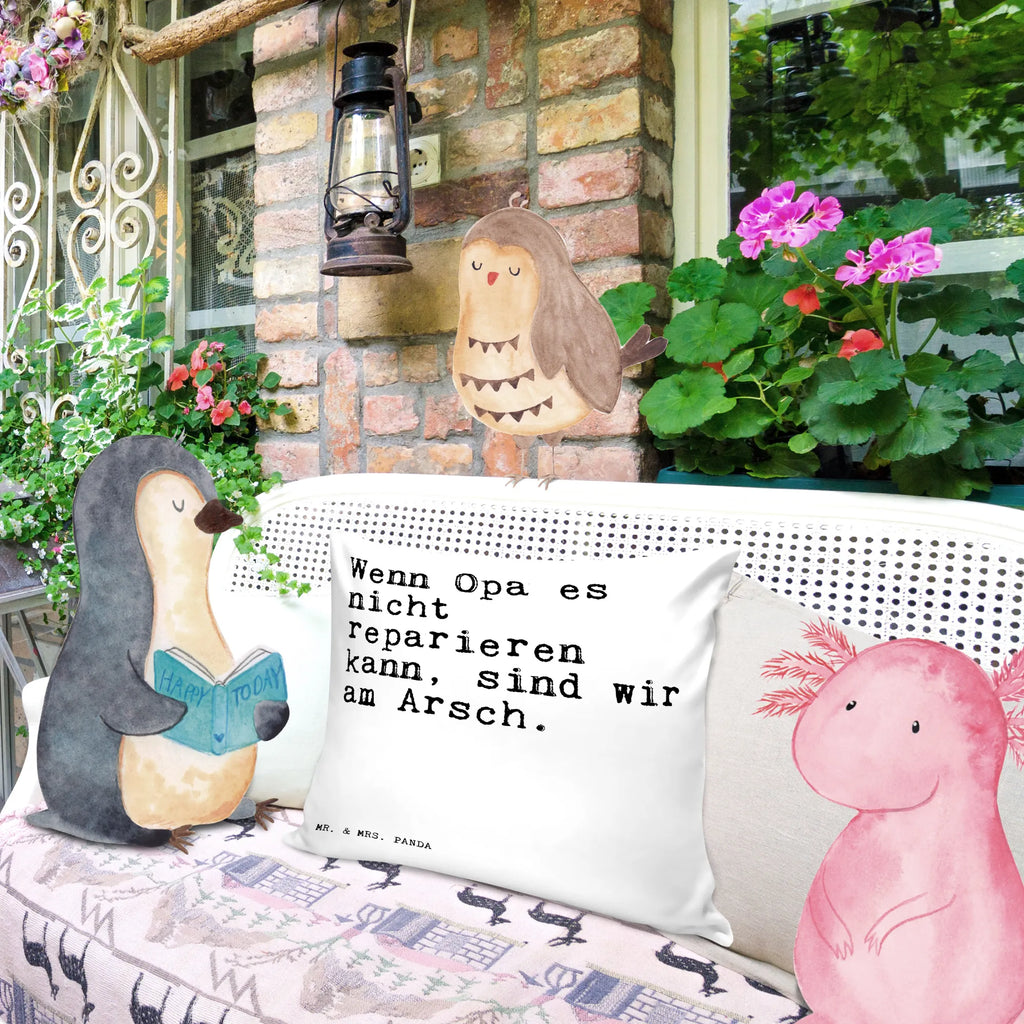 Cushion Wenn Opa es nicht... settee, 40x40, sofa, soft, bed, pad, fluffy, Pillow, pillow case, pillows, 40 x 40, bedroom, couch, cushion, saying, sayings, funny, wisdom, quotes, Sayings Proverbs Wisdom Quotes Funny Wisdom Words