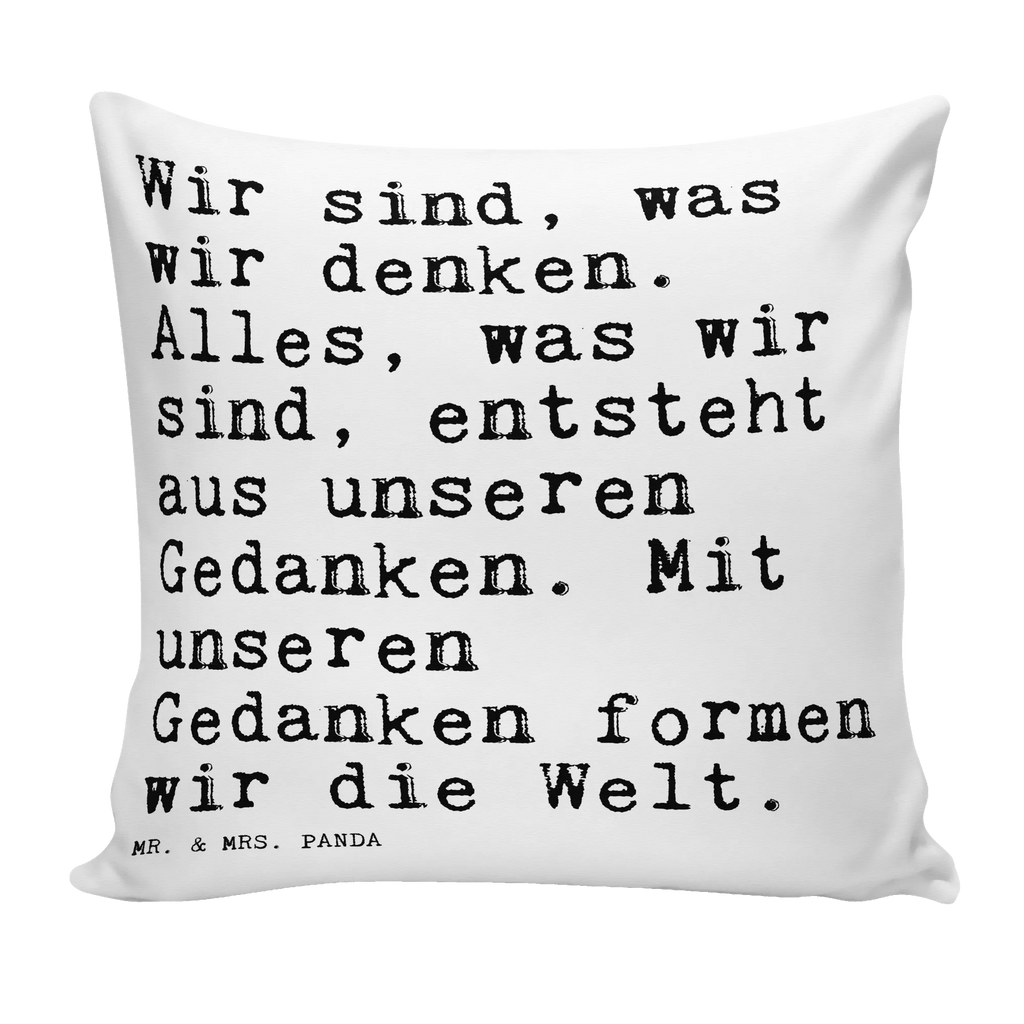 40x40 poduszka Wir sind, was wir... Przysłowie, przysłowia, zabawne przysłowia, mądrości, cytaty, prezenty z przysłowiami