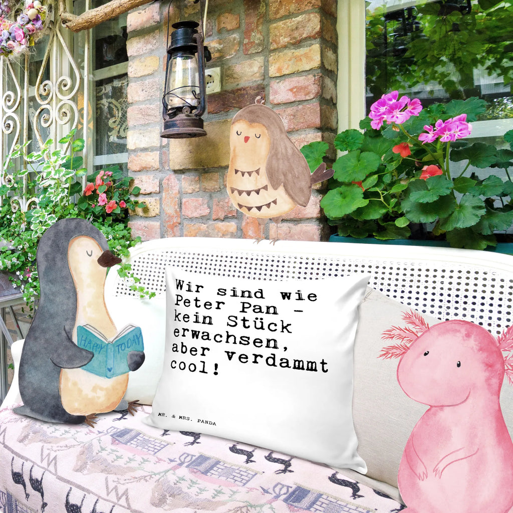 40x40 poduszka Wir sind wie Peter... Przysłowie, przysłowia, zabawne przysłowia, mądrości, cytaty, prezenty z przysłowiami