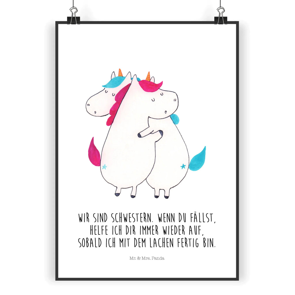 Poster unicorns Embrace wanddruck, Bild, Deko Bild, wandkunst, Wandschmuck, grafikposter, kunstdruck poster, Wanddeko Bild, Bild für Wand, Wandposter, Mr. & Mrs. Panda Poster, Plakat, Posterdruck, Designposter, Wanddekoration, kunstposter, Poster, drucke, Wandbild, wanddeko, Kunstdruck, kunst für die wand, Einhorn Deko, Einhörner, Einhorn, Unicorn, Liebe, BFF, Sister, Familie, Geschwister, Schwestern, Schwester, Freundinnen, Freundin