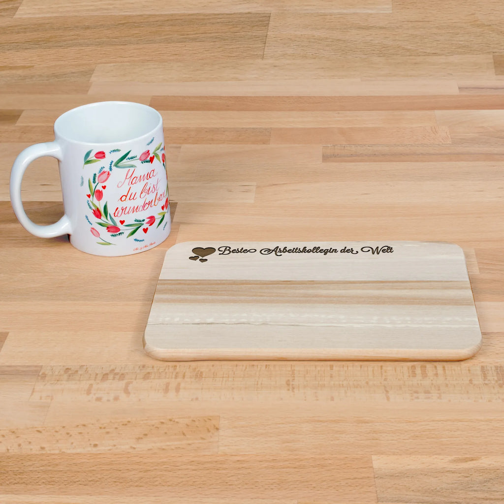 Serving board Arbeitskollegin cutting board, breakfast board, Board, Heart Love In Love Thank You Birthday Best Best Thank You