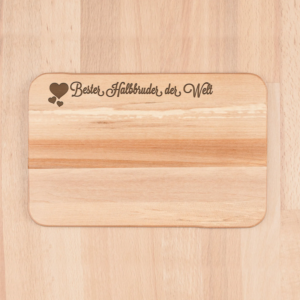 Holzbrett Halbbruder Holzbrett, Küchenbrett, Schneidebrett Holz, Frühstücksbrett, Frühstücksbrettchen, Schneidebrett, Herz Liebe Verliebt Dankeschön Geburtstag Bester Beste Bedanken