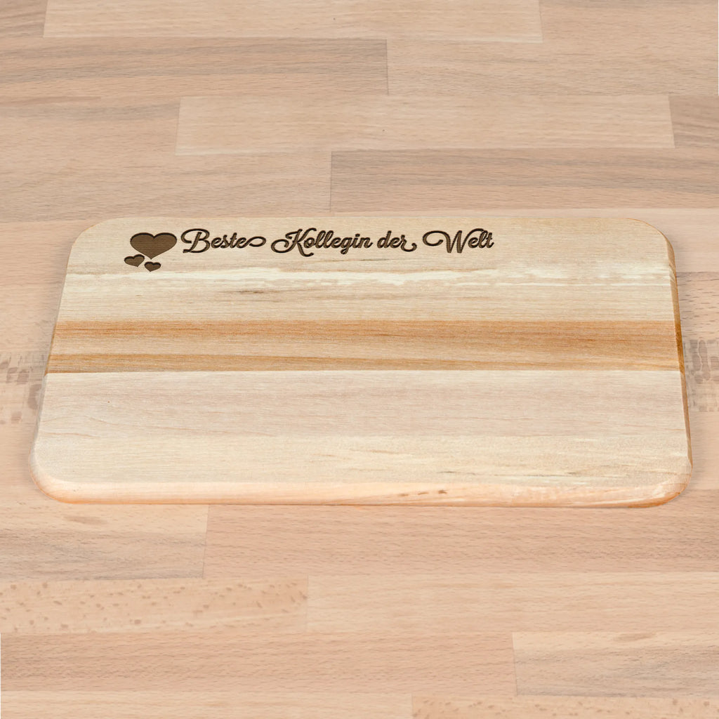 Schneidebrett Kollegin Schneidebrett, Schneidebrett Holz, Holzbrett, Küchenbrett, Frühstücksbrettchen, Frühstücksbrett, Herz Liebe Verliebt Dankeschön Geburtstag Bester Beste Bedanken