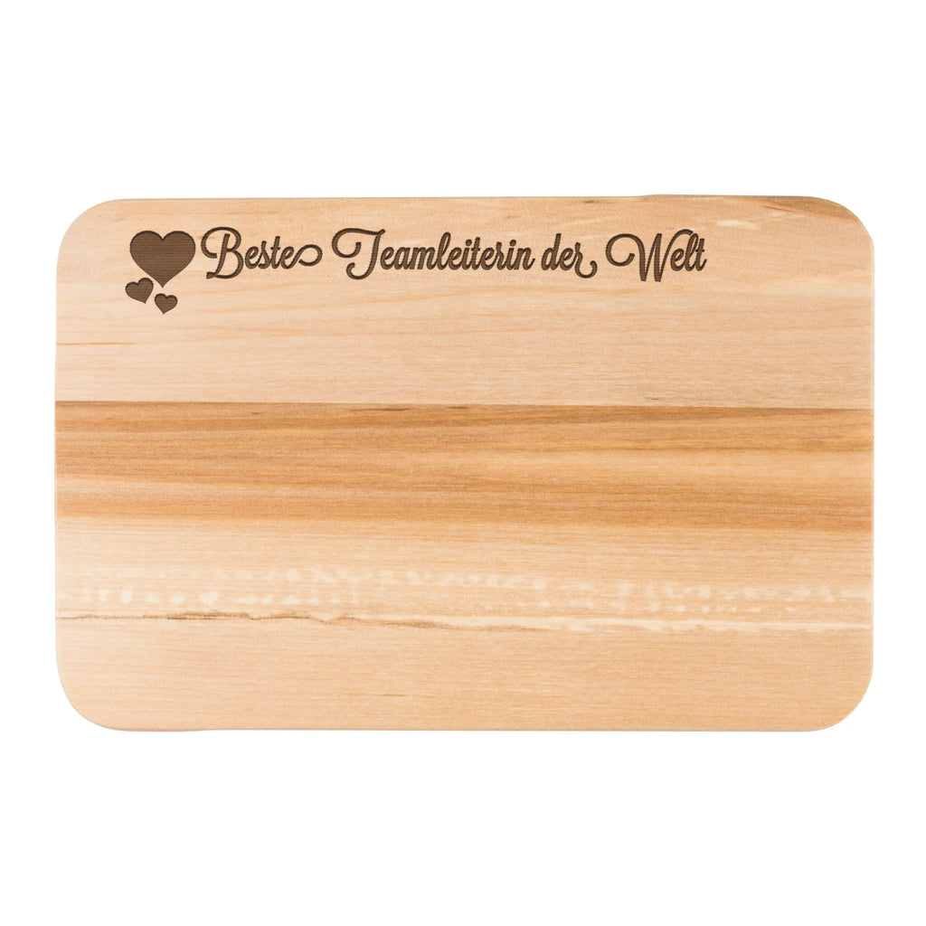 Serving board Teamleiterin cutting board, breakfast board, Board, Heart Love In Love Thank You Birthday Best Best Thank You