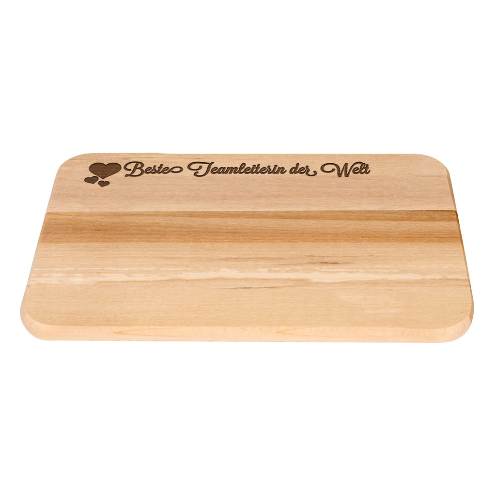 Serving board Teamleiterin cutting board, breakfast board, Board, Heart Love In Love Thank You Birthday Best Best Thank You