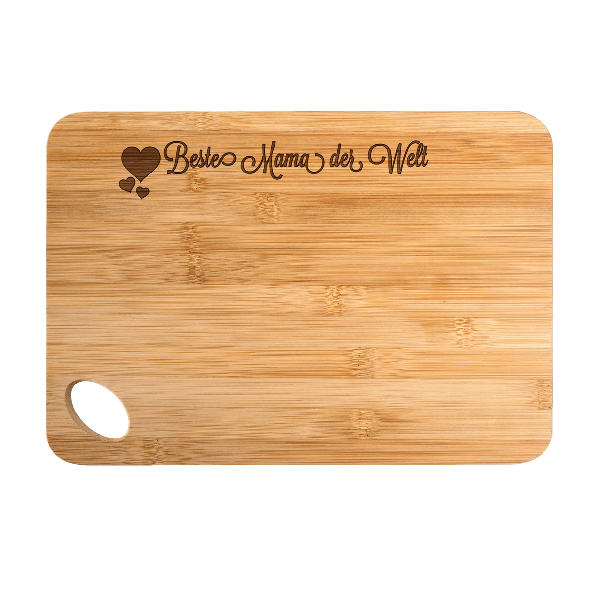 Bamboo chopping board Mama wood, carving board, cutting block, nature, kitchen, slices, dulcimer, board, breakfast, breakfast board, kitchen board, cutting board, engraving, robust, solid, bamboo, Heart Love In Love Thank You Birthday Best Best Thank You