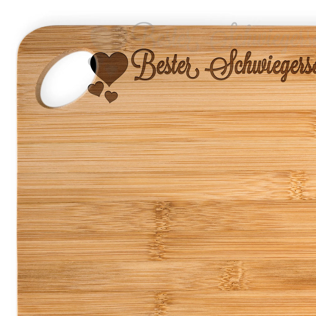 Bamboo chopping board Schwiegersohn cutting block, board, nature, bamboo, breakfast board, robust, slices, solid, kitchen board, dulcimer, engraving, cutting board, breakfast, kitchen, carving board, wood, Heart Love In Love Thank You Birthday Best Best Thank You