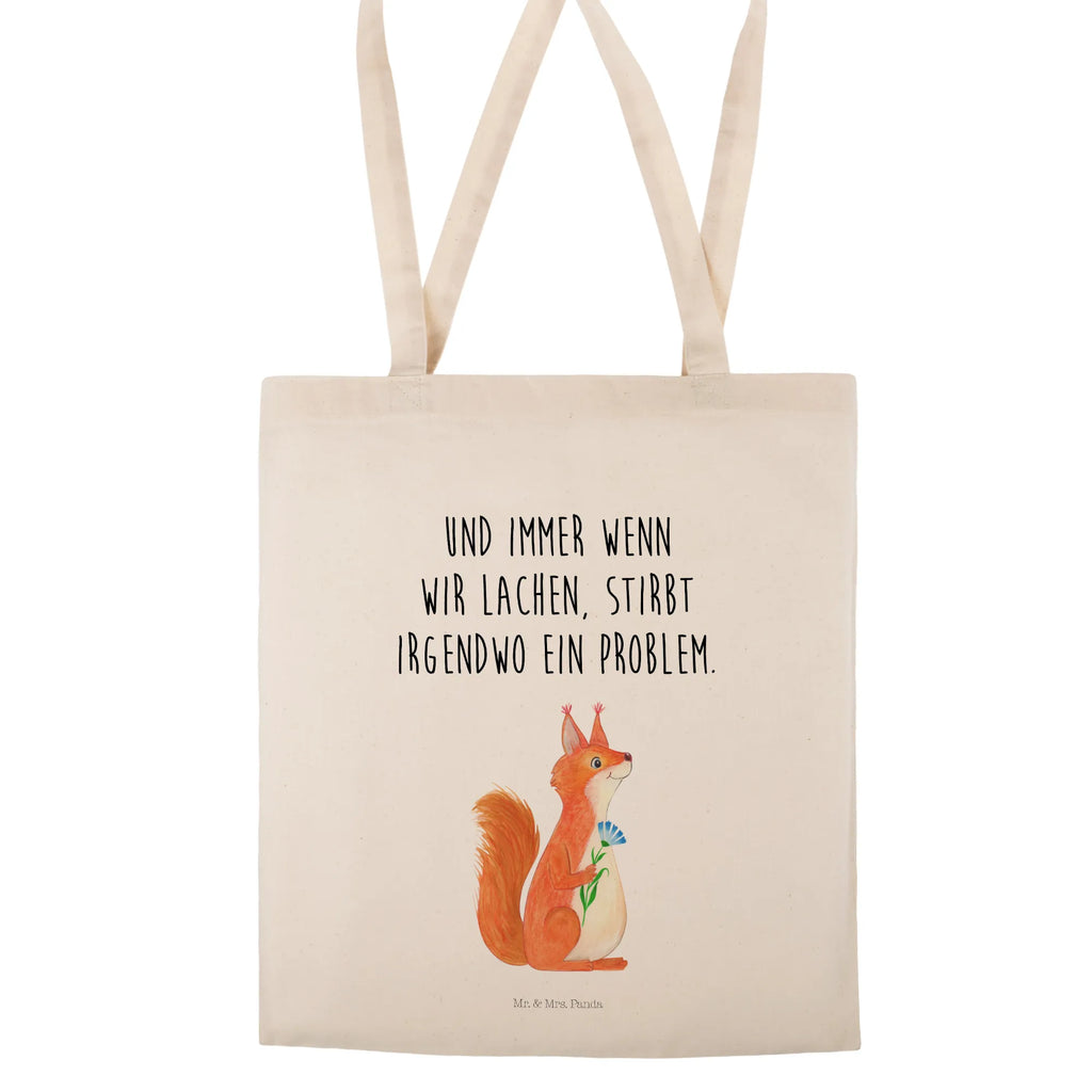 Tote bag Squirrel flower pouch, cotton bag, Carrier bag, cloth bag, shopper, bag, shoulder bag, jute bag, shopping bag, small animals, cute, funny, cute animal motives, hand drawn, small world, funny sayings, good mood, happy, gifts, gift ideas, special gifts, animal lover, card, positive saying, fun, Squirrel, laughter, saying decoration, squirrel, motivation pictures, happy saying, motivation sayings