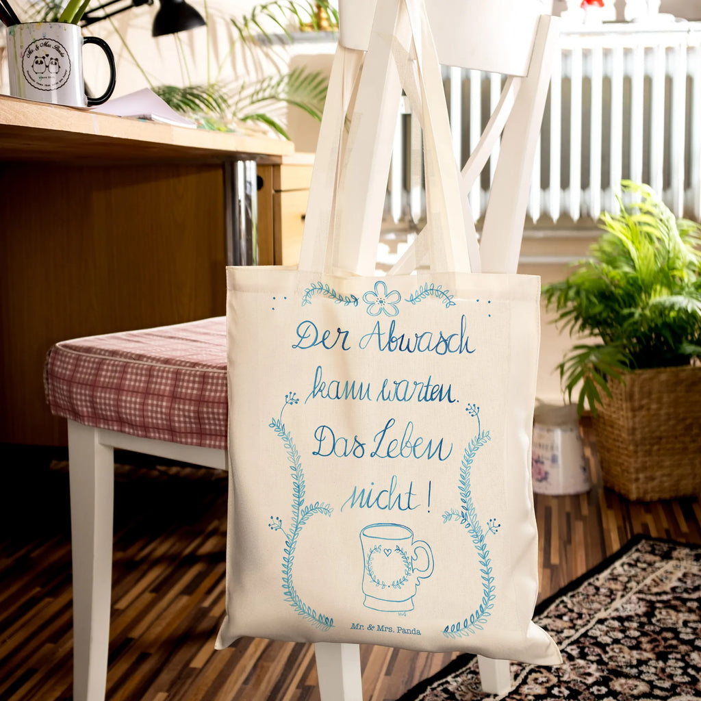 Tote bag The dishes can wait shopping bag, cotton bag, cloth bag, shopper, bag, pouch, jute bag, shoulder bag, Carrier bag, Nature, joy of life, love, Kitchen saying, Dishes, Gift journey, Wisdom, Kitchen decoration, Life saying, Kitchen service, Wisdom of life