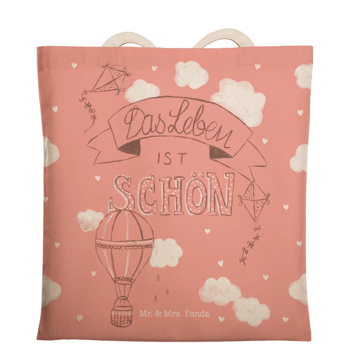 Tote bag hot air balloon Life shopping bag, cloth bag, shoulder bag, shopper, jute bag, Carrier bag, pouch, bag, cotton bag, Nature, joy of life, love, Hot-air balloon, Decoration house, Quote, Saying life, experience, Life, be happy, Life is beautiful, Inspiration
