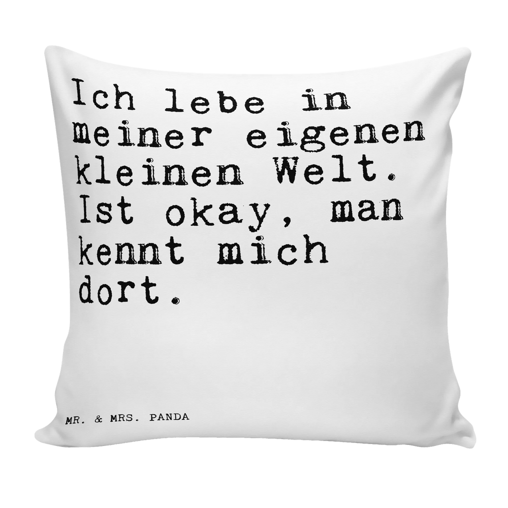 Cushion Ich lebe in meiner... bedroom, couch, soft, fluffy, pillows, sofa, pillow case, settee, Pillow, bed, cushion, 40 x 40, 40x40, pad, saying, sayings, funny, wisdom, quotes, Sayings Proverbs Wisdom Quotes Funny Wisdom Words